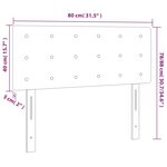 vidaXL Tête de lit à LED Rose 80x5x78/88 cm Velours