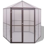 vidaXL Serre en aluminium 240x211x232 cm