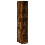vidaXL Garde-robe chêne fumé 30x50x200 cm bois d'ingénierie