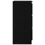 vidaXL Buffet chêne noir 37 5x35x76 cm bois d'ingénierie