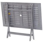 vidaXL Ensemble à manger de jardin 5 Pièces Bois d'acacia massif Gris