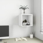 vidaXL Armoire murale Blanc 37x37x37 cm Bois d’ingénierie