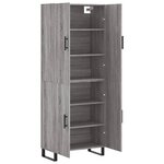 vidaXL Buffet haut Sonoma gris 69 5x34x180 cm Bois d'ingénierie