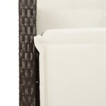 vidaXL Ensemble à manger de jardin 5 Pièces et coussins marron poly rotin