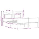 vidaXL Cadre de lit sans matelas chêne sonoma 150x200 cm