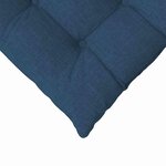 vidaXL Coussins de siège 2 Pièces Bleu 40 x 40 x 6 cm tissu