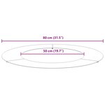 vidaXL adapté pour anneau d'arbre plat Marron Ø50 / 80 cm Acier patiné