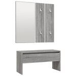 vidaXL Ensemble de meubles de couloir Sonoma gris Bois d'ingénierie