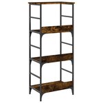 vidaXL Bibliothèque chêne fumé 50x33x117 5 cm bois d'ingénierie
