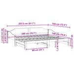 vidaXL Lit de jour et lit gigogne sans matelas 90x200 cm bois massif