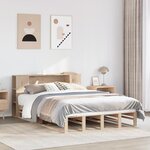 vidaXL Lit bibliothèque sans matelas 120x200 cm bois massif