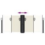 vidaXL Auvent latéral rétractable crème 100x1000 cm