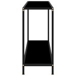 vidaXL Table console Noir 120x35x75 cm Verre trempé