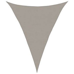 vidaXL Voile d'ombrage 160 g/m² triangulaire gris clair 5x7x7 m PEHD