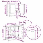vidaXL Ensemble de mobilier de salle de bain 3 Pièces Bois ancien