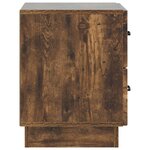 vidaXL Cabinet de chevet avec tiroir Chêne fumé 43 x 34 5 x 44 5 cm