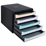 Module De Classement Big Box Plus 5 Tiroirs Aquarel - Couleurs Assorties - Exacompta