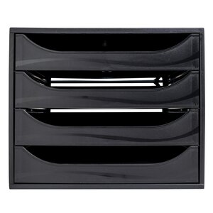 Module De Classement Ecobox Ecoblack 4 Tiroirs - Noir - Exacompta