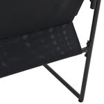vidaXL Set de 4 fauteuils de jardin noirs avec coussins
