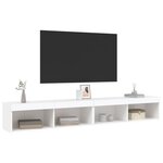 vidaXL Meubles TV avec lumières LED 2 Pièces blanc 100x30x30 cm