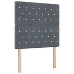Lit Box Spring vidaXL avec Matelas Gris Foncé 100x200 cm Velours