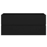 vidaXL Armoire d'évier avec lavabo intégré Noir Aggloméré