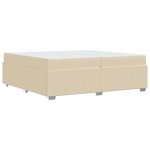 vidaXL Cadre de lit avec matelas Crème 200 x 200 cm tissu