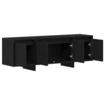 vidaXL Meuble TV Noir 120 x 30 x 40.5 cm Bois d'ingénierie