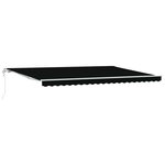 vidaXL Auvent Rétractable 500 × 350 cm Noir