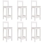 vidaXL Ensemble de bar de jardin 7 Pièces blanc bois de pin massif