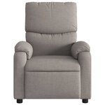 vidaXL Fauteuil de massage inclinable Taupe Tissu