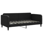 vidaXL Lit de jour avec lit gigogne noir 90x190 cm tissu