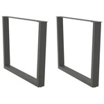 vidaXL Pieds de table à manger en forme de V 2 pièces Anthracite 100 x (72-73 3) cm Acier