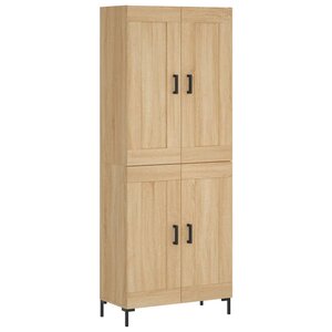vidaXL Buffet haut Chêne sonoma 69 5x34x180 cm Bois d'ingénierie