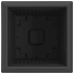 vidaXL Pot de Fleurs Carré 24 Pièces Noir 28 5 x 28 5 x 22 cm Plastique