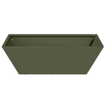 vidaXL Jardinière en bol olive verte   50x50x15 cm en acier.