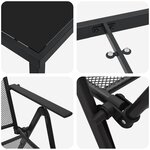 vidaXL Ensemble de salle à manger pour jardin 9 Pièces Anthracite Acier