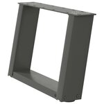 vidaXL Pieds de table basse en U  2 pièces  anthracite  50 x (30-31) cm  acier