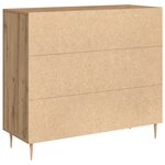 Buffet vidaXL Artisan Chêne 90x34x80 cm Bois d'ingénierie