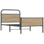 vidaXL Cadre de lit sans matelas 100x200 cm chêne sonoma