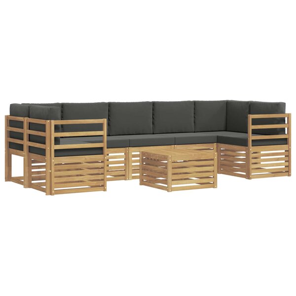 vidaXL Ensemble de canapés d'extérieur 8 pc Blanc et anthracite