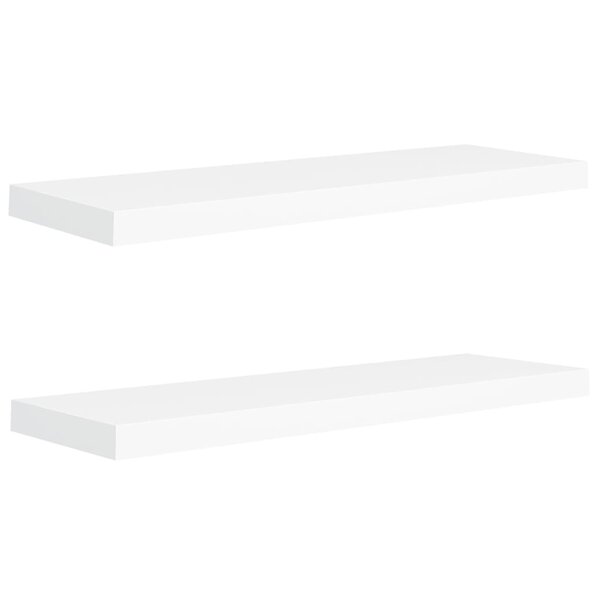 vidaXL Étagères murales flottantes 2 Pièces blanc 80x23 5x3 8 cm MDF