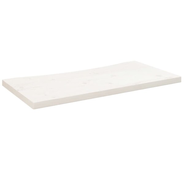 vidaXL Dessus de bureau blanc 80x40x2 5 cm bois massif de pin