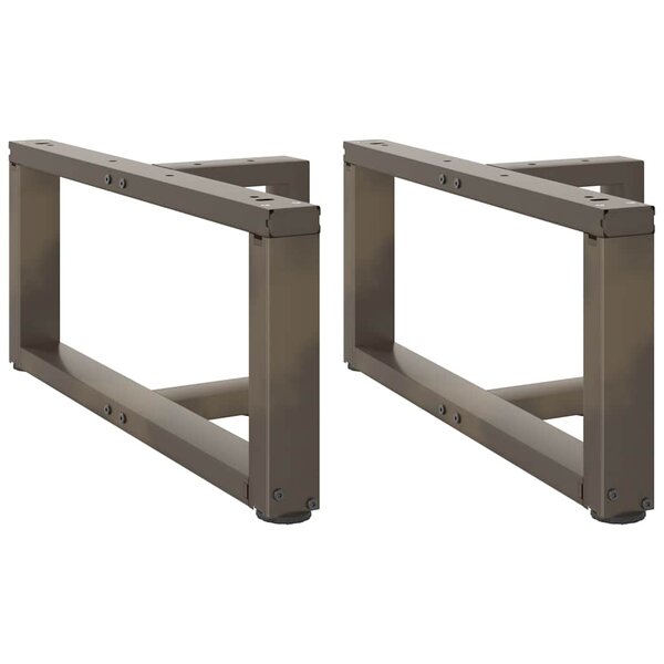vidaXL Pieds de table basse en T  2 pièces  noir  70 x 25 x (30-31) cm  acier