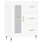 vidaXL Buffet haut Blanc 69 5x34x180 cm Bois d'ingénierie