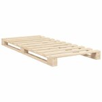 vidaXL Cadre de lit sans matelas avec tête de lit 90x200cm bois massif