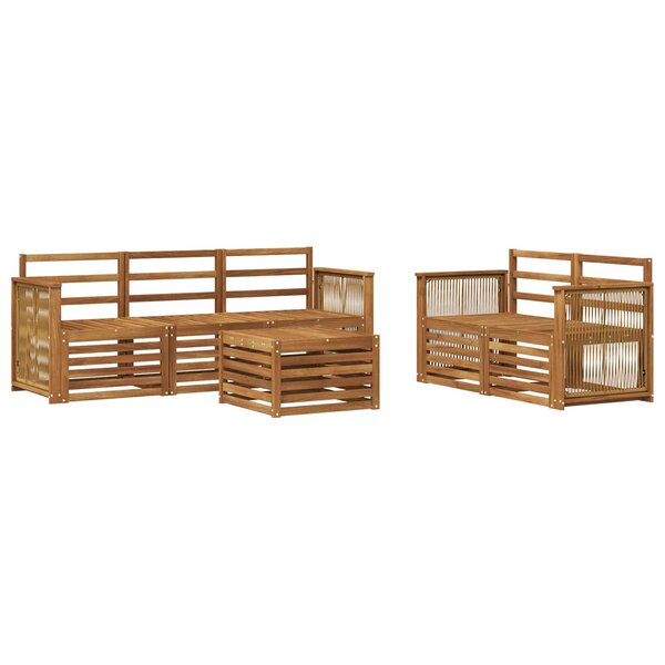 vidaXL Ensemble de canapés d'extérieur 6 pc Naturel