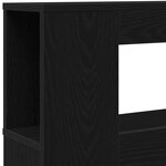 Tête de lit de rangement vidaXL avec éclairage LED Chêne noir 180x18 5x103 5 cm