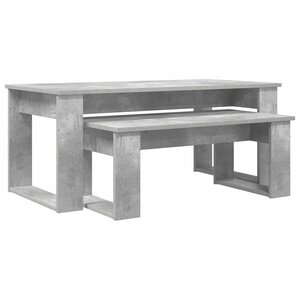 vidaXL Ensemble de tables basses 2 Pièces Gris béton Bois d'ingénierie