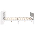 vidaXL Cadre de lit avec tête de lit sans matelas blanc 160x200 cm